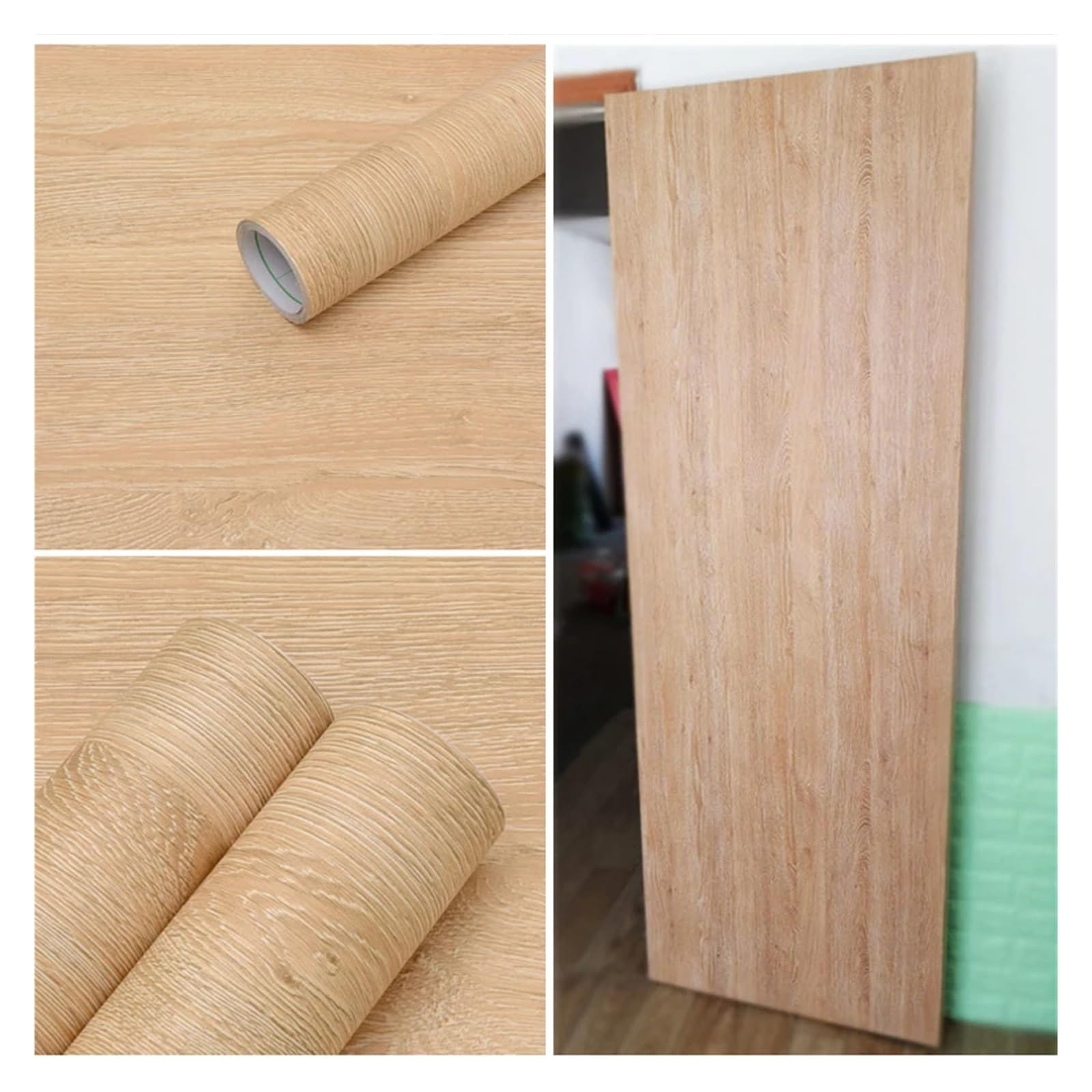 Legno pellicola adesiva per mobili Adesivo in finto legno di quercia gialla