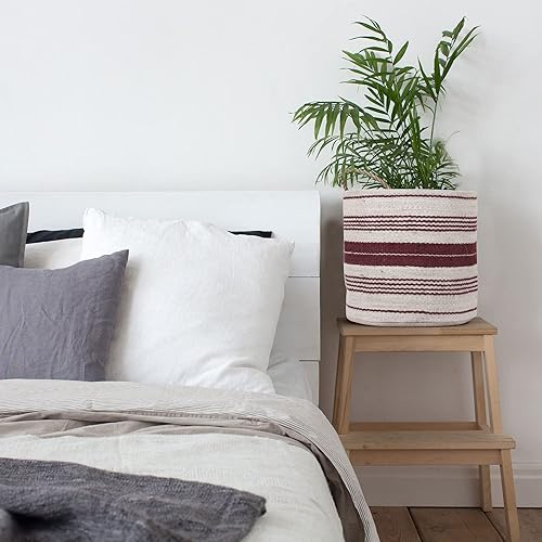 Miniatura 3 de Canasta de yute tejida moderna para macetas de interior de 8 pulgadas, cesta organizadora de almacenamiento de 10 x 10 pulgadas, cesta organizadora