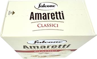 Falcone Classic Soft Amaretti Cookies from Italy 170g Amaretto Cookies - Almond Macaroons - Italian Wedding Cookies - Almond Biscotti - Soft Baked Cookies - Macarons Cookies for Eating -