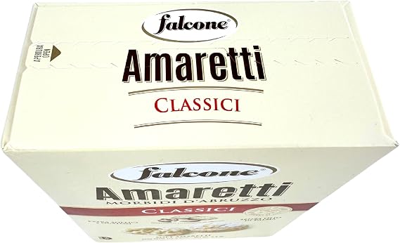 Falcone Classic Soft Amaretti Cookies from Italy 170g Amaretto Cookies - Almond Macaroons - Italian Wedding Cookies - Almond Biscotti - Soft Baked Cookies - Macarons Cookies for Eating -