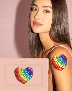 Love is Love Body Jewel Mercy London Face Gems Jewels Rainbow Pride Heart