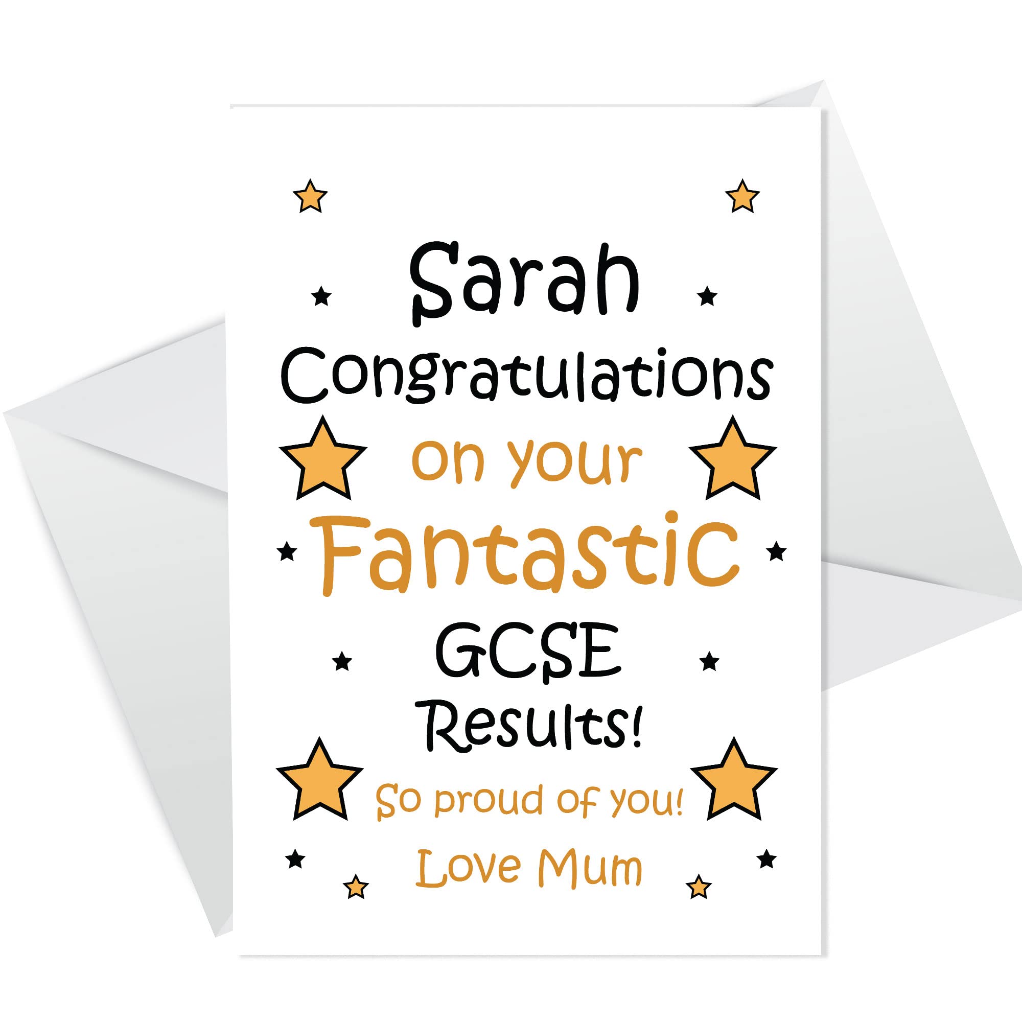 Personalised Congratulations Card For Daughter Son GCSE Results Well Done Friendship Gift