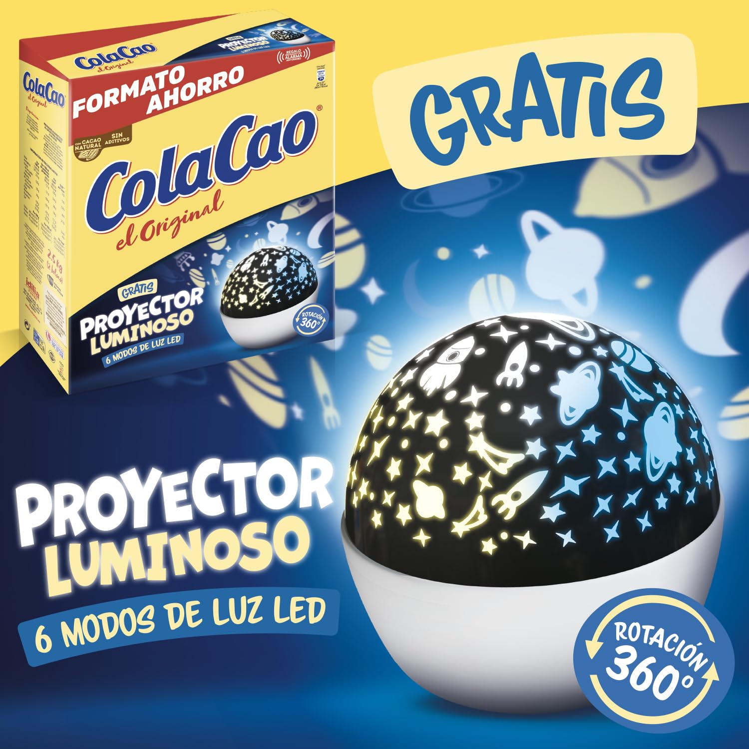 Queue Cao Originale avec Cacao Naturel, 2,5 Kg (Réveil avec Lumière)