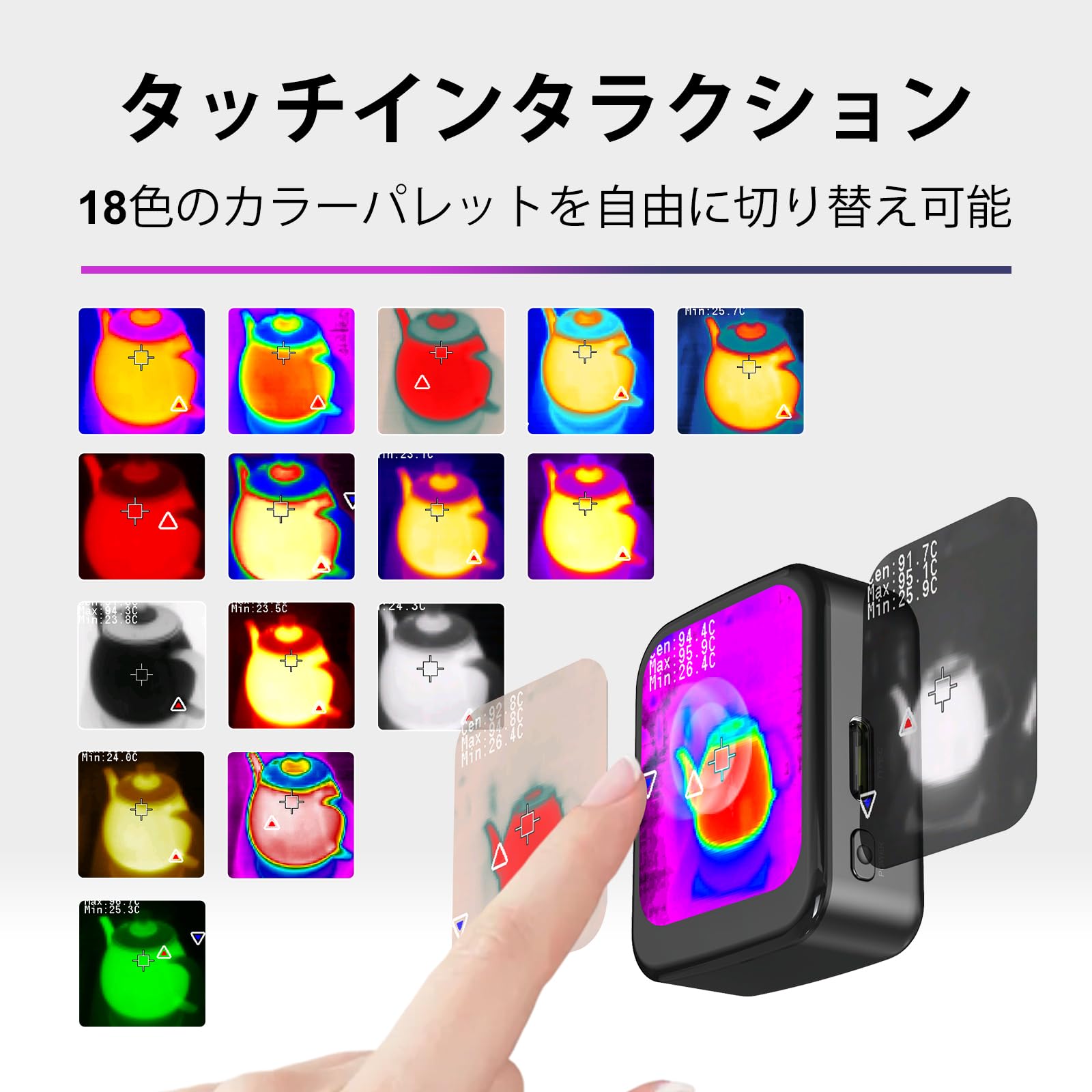 Sugar Serie Ultrakompakte Wärmebildkamera für Einsteiger, 128×96 IR-AuflösungMini-Wärmebildkamera für Hausinspektionen und Wärmebild-Unterricht (Sugar X1 Ultra)