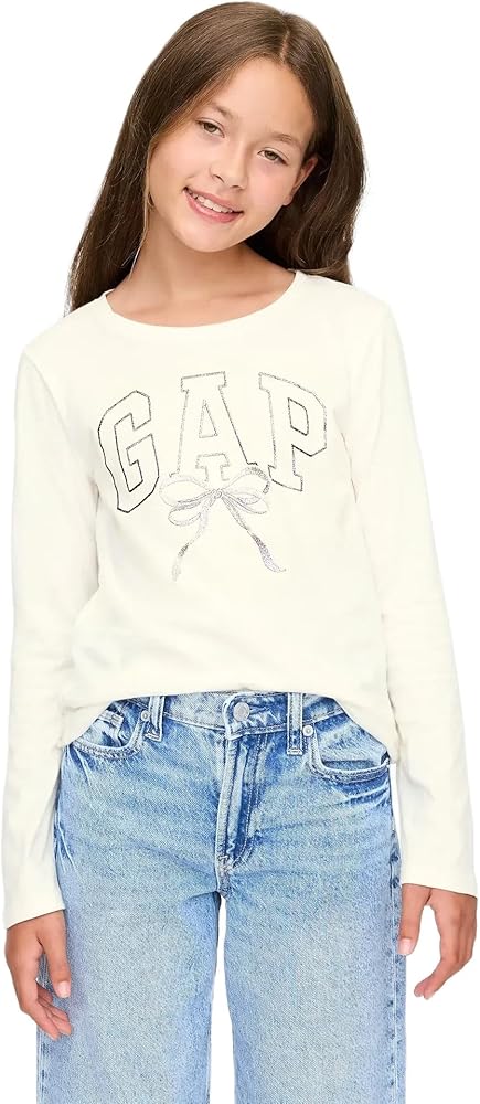 FACT GIRL Longsleeve Tee Lサイズ Amazon.com: GAP Girls Long Sleeve Logo Tee T-Shirt Ivory