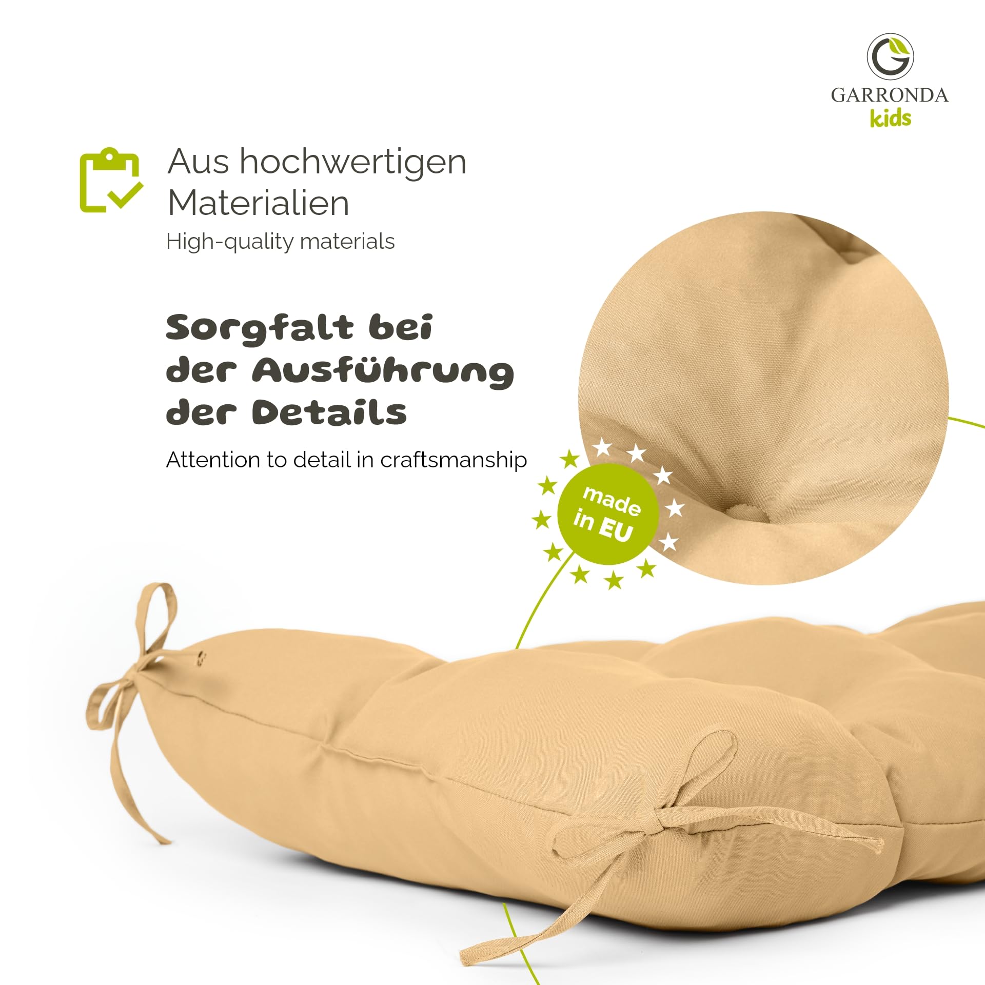 Garronda Cojín para balancín Juguete para bebés GD-0063 (Beige Cojín)