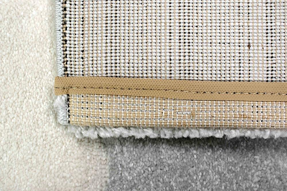 CARPETIA Kinderteppich Kinderzimmer Teppich Punkte Herz Stern Design Creme schwarz grau Größe 80x150 cm