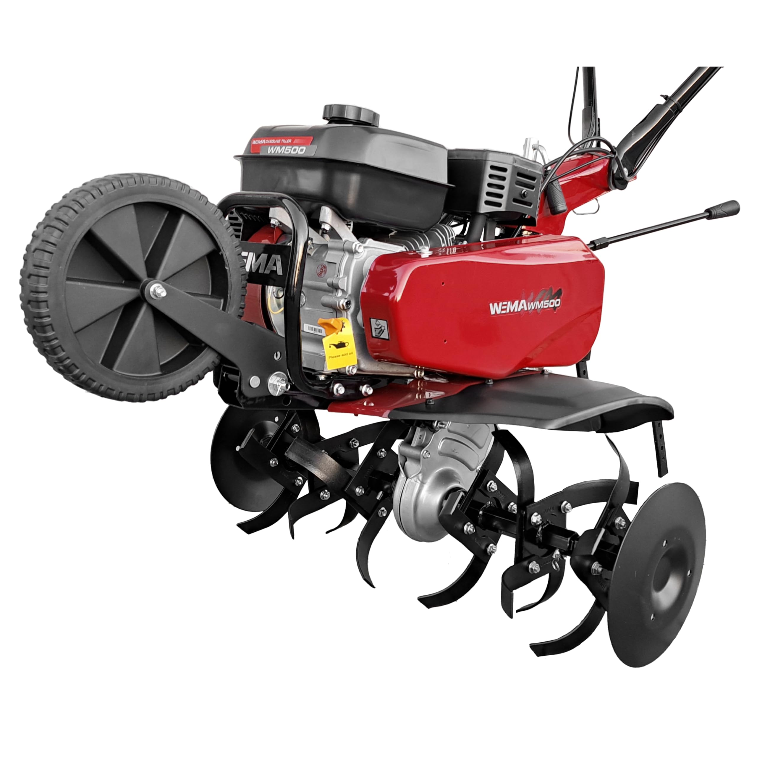 Weima WM500 Deluxe con arado G-2 7 CV 212 CCM ancho de fresado 100 cm marchas 2 avances 1 marcha atrás de gasolina motoazada cultivador jardín jardinería 2 años de garantía