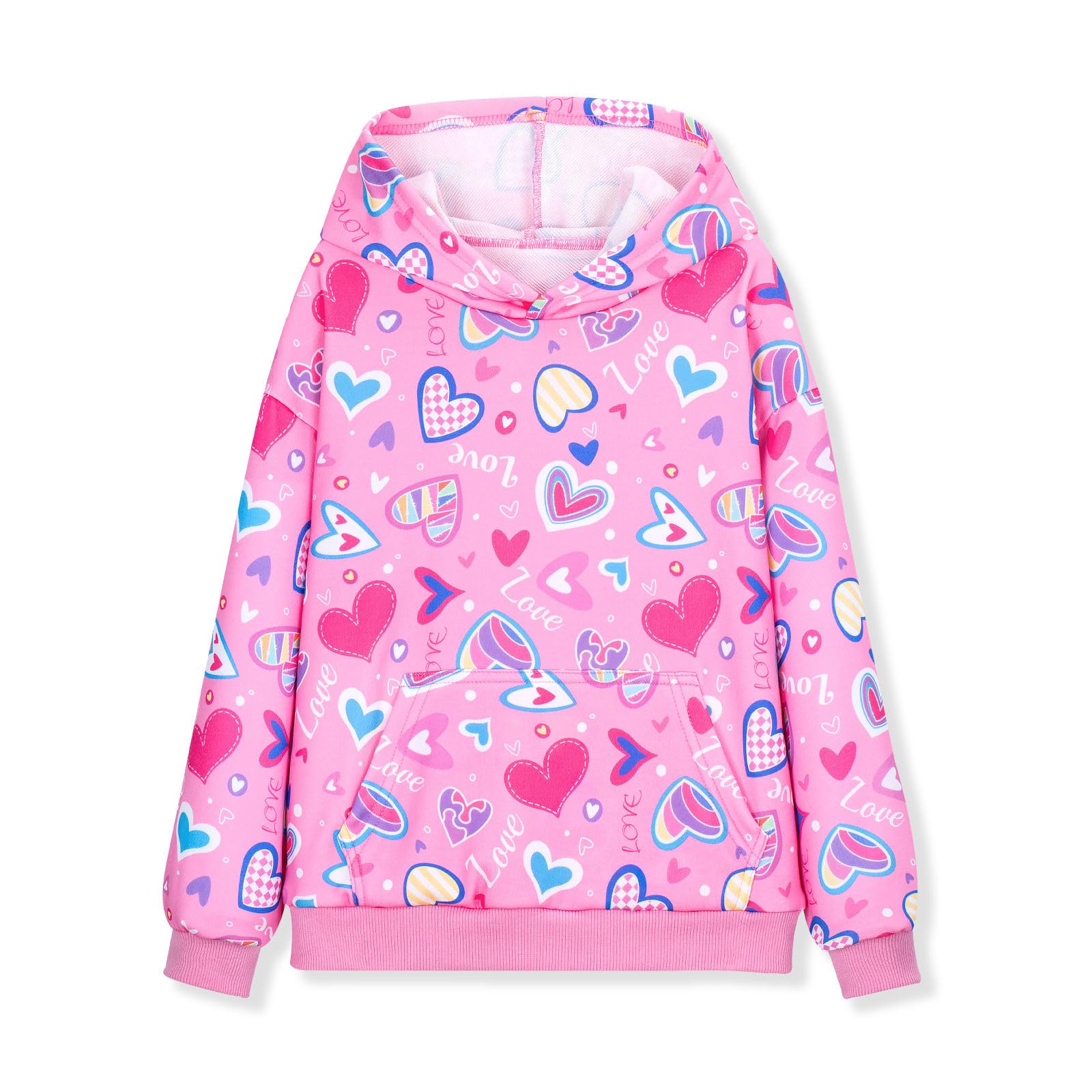 WELAKEN Girls and Toddlers' Pullover Printed Hoodie Sweatshirt with Kangaroo Pocket