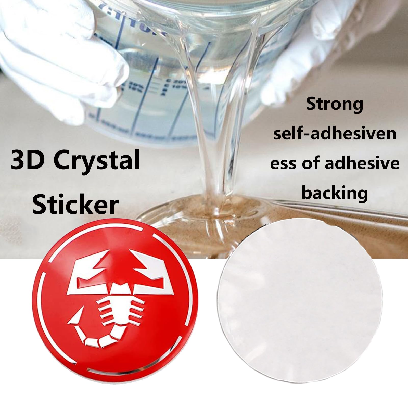 SGW Wielnaafafdekkingsstickers, 4 stuks Fiat Abarth embleem in zwart (ABS, 56 mm, zelfklevend SGW Wielnaafafdekkingsstickers, 4 stuks Fiat Abarth embleem in zwart (ABS, 56 mm, zelfklevend