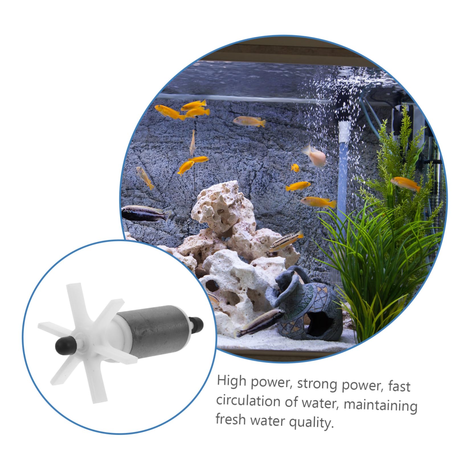 4piezas Bomba De Agua Sumergible Con Rotor De Repuesto y Hélice Accesorios Para Acuarios Fuentes y Piscinas Fácil De Instalar