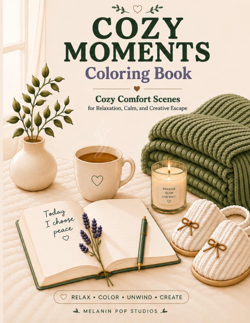 Cozy Moments Coloring Book: Cozy Comfort Scenes for Relaxation, Calm, and Creative Escape