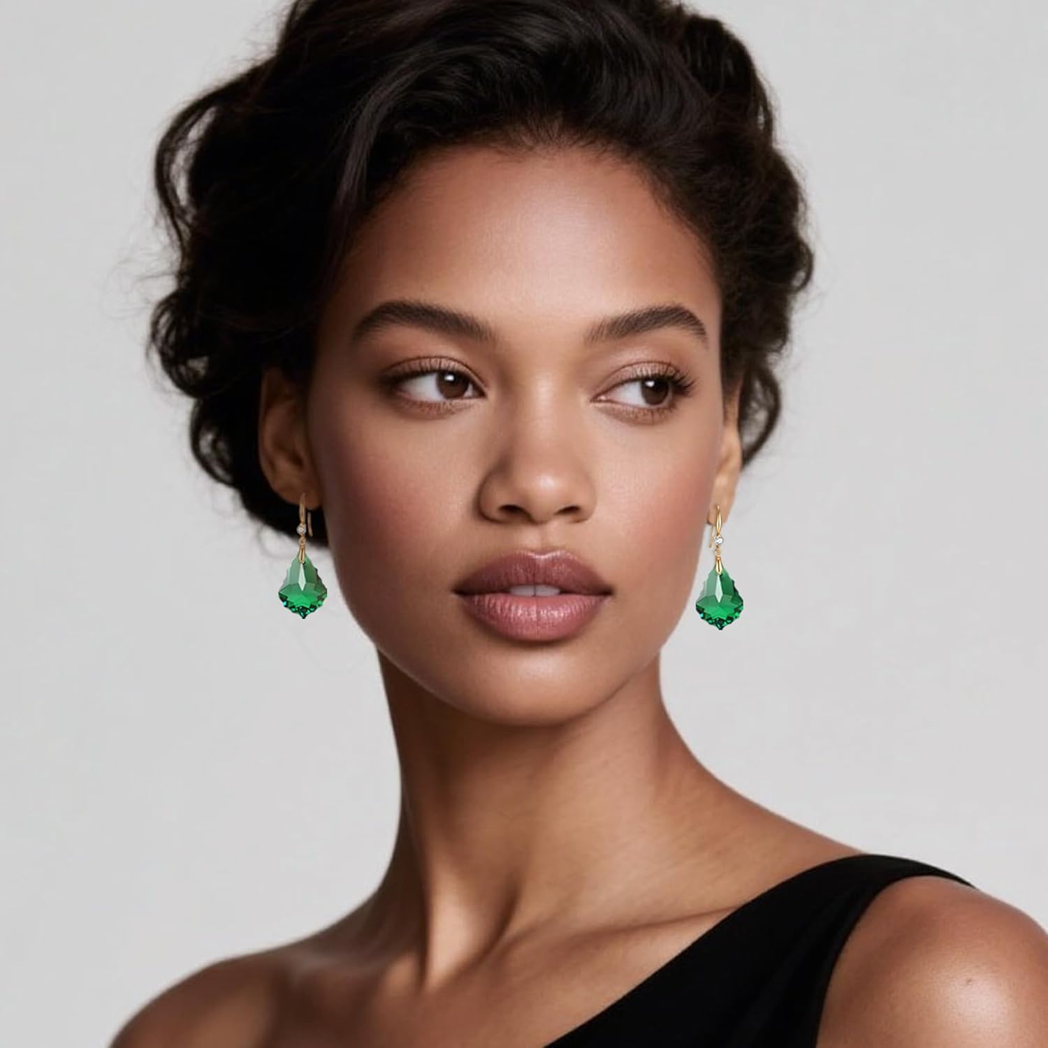 Trendy Austrian Crystal Baroque Drop Dangle Earrings for Women 14K Gold Plated Hook Earring Hypoallergenic Jewelry Gifts for Women - Image 5