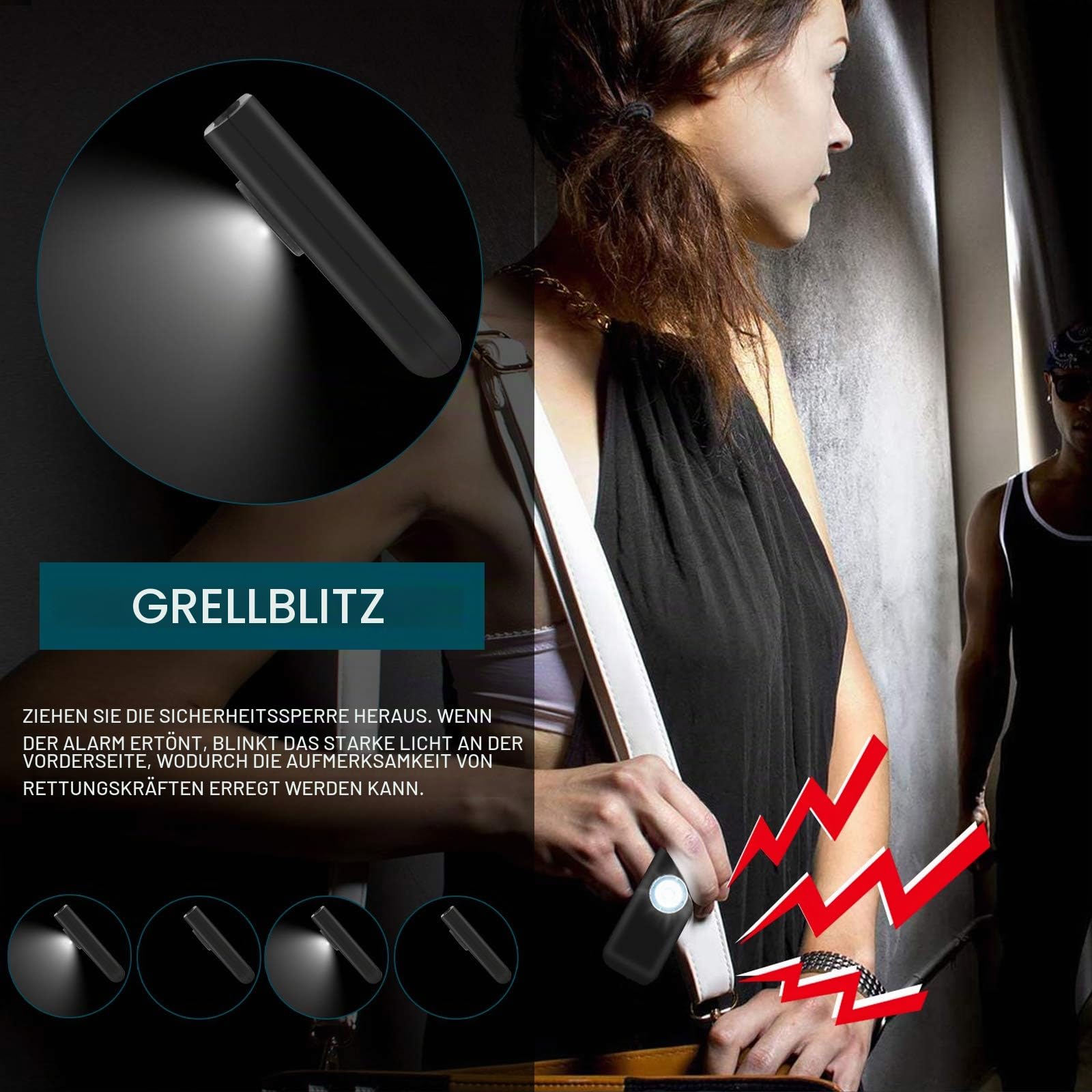 Thopeb Taschenalarm Extra Laut 130 dB Für Selbstverteidigung Frauen – Ansicht 4