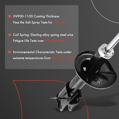 Miniatura 4 de A-Premium Amortiguador delantero compatible con Chevrolet Aveo 2004-2009, Aveo5 2006-2009, G3 2009, lado del conductor y del pasajero