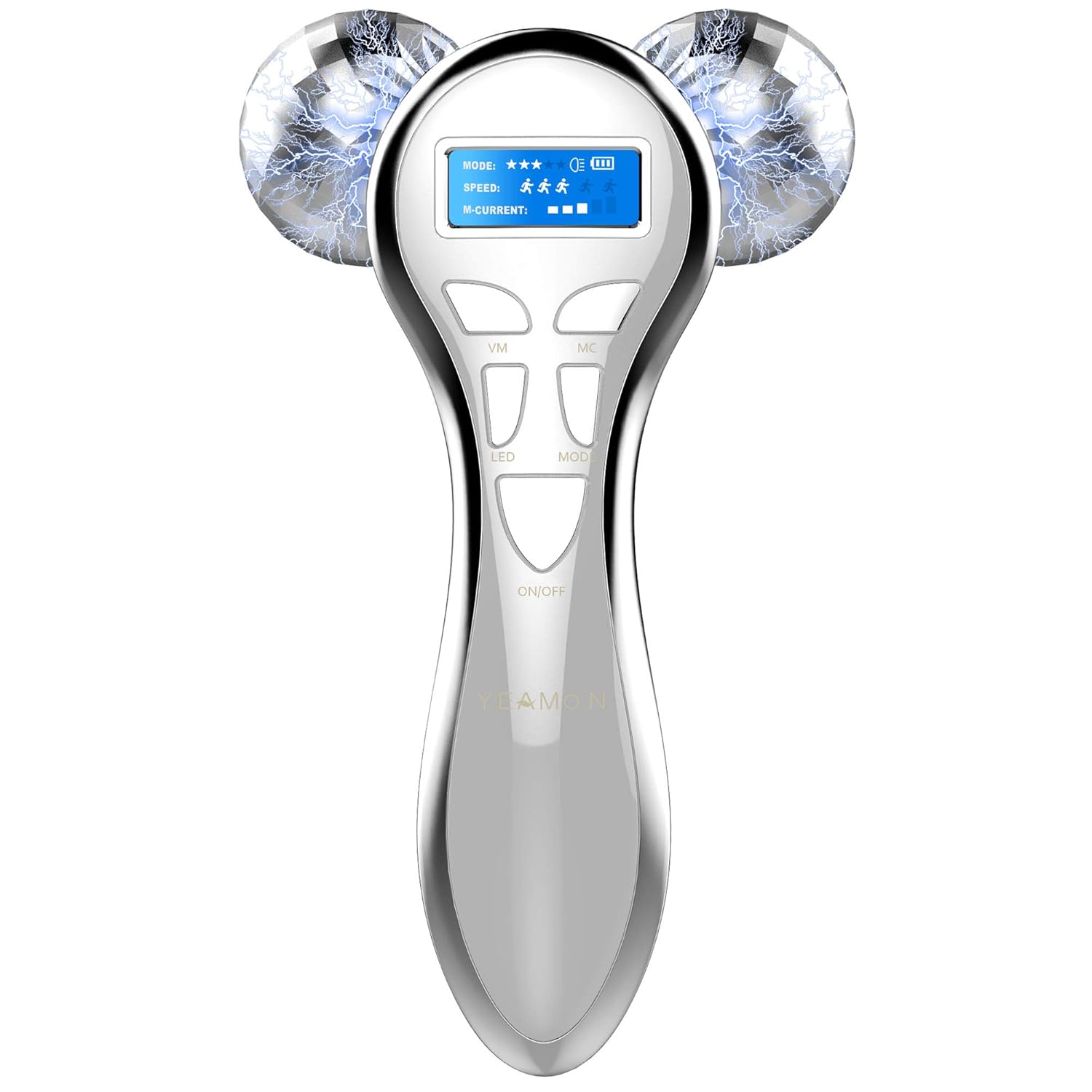 4D Microcurrent Facial Massager Roller, Electric Face Lift Beauty Roller Body Massage