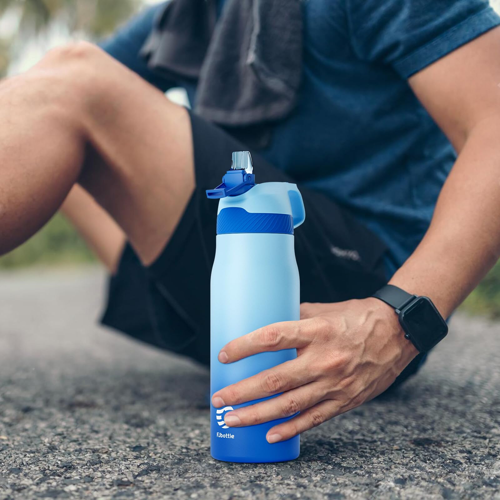Fjbottle Borraccia Termica con cannuccia Sportiva 550ml/710ml, Senza Perdite e BPA - Bottiglia Termica Palestra per Bambini, Scuola, Campeggio, Yoga