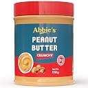 Abbie's Peanut Butter Crunchy (510g-Pack of 1) with 26g Protein Per 100g Serving, Zero Trans Fat/Cholesterol, Keto Friendly,100% Vegan, Good Source of Fat for Athletes, Body Builders gallery image