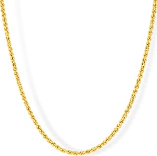 LIFETIME JEWELRY 1mm Gold Chain for Men & Women 24k Real Gold Plated Diamond Cut Rope Chain 14 to 30 Inch