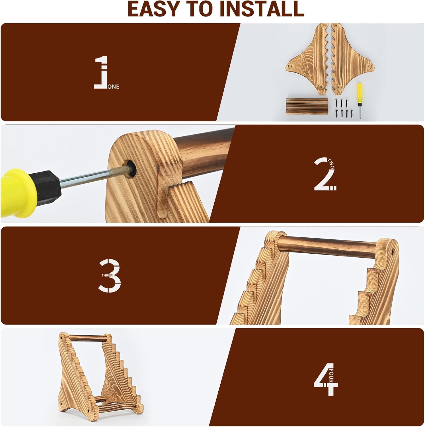 Wood Knife Display Stand, 8 Tier Knife Block, Fixed Blade Knife Collection Display Stand Blade Collection Display Holder Wooden Display Case for Knife Collection Display, Home Decoration