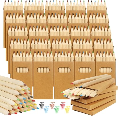30 Boîtes de Mini Crayons de Couleur pour Enfants avec 6 Gudotra