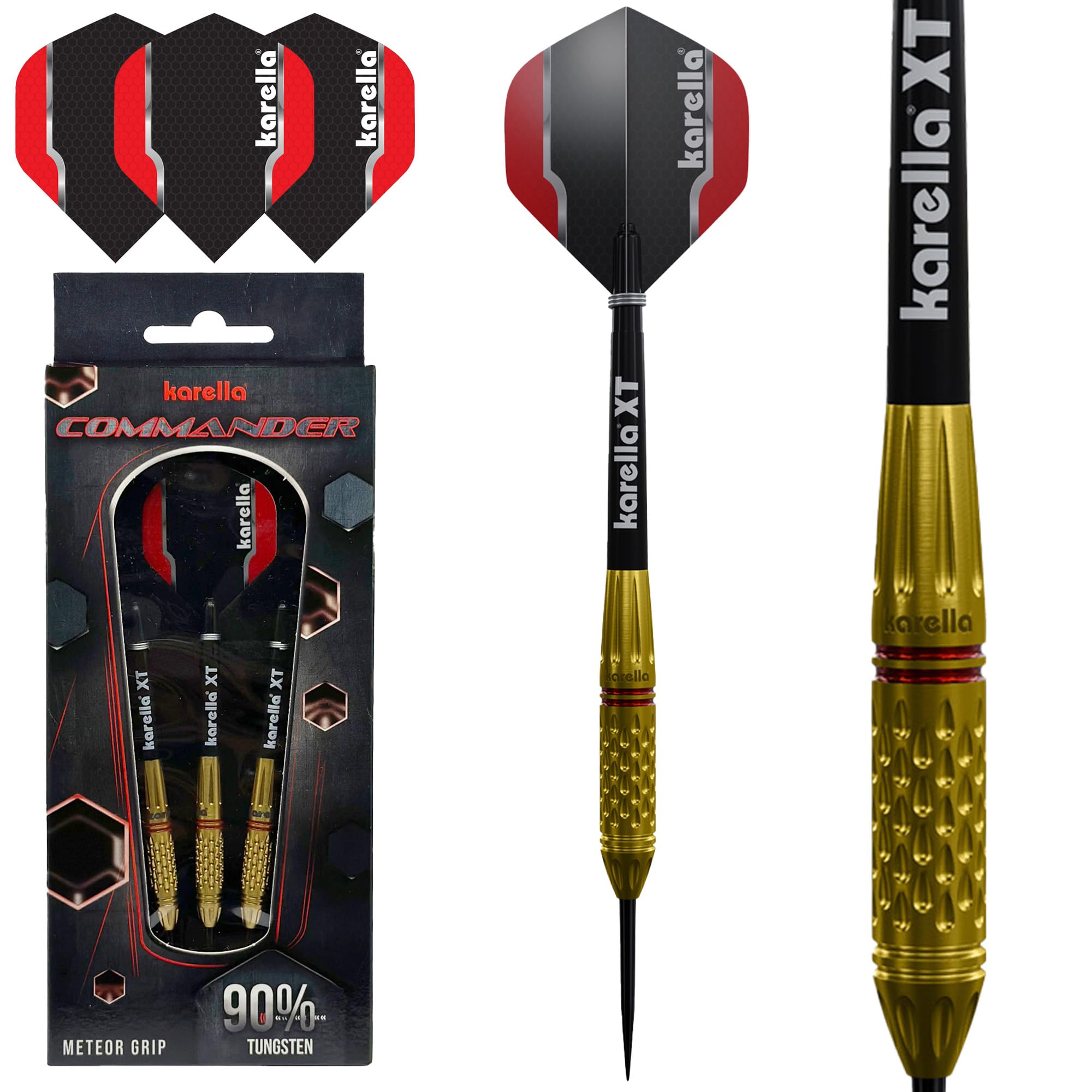 Karella Steeldart Commander Gold | 90 % tungstène, 22 g