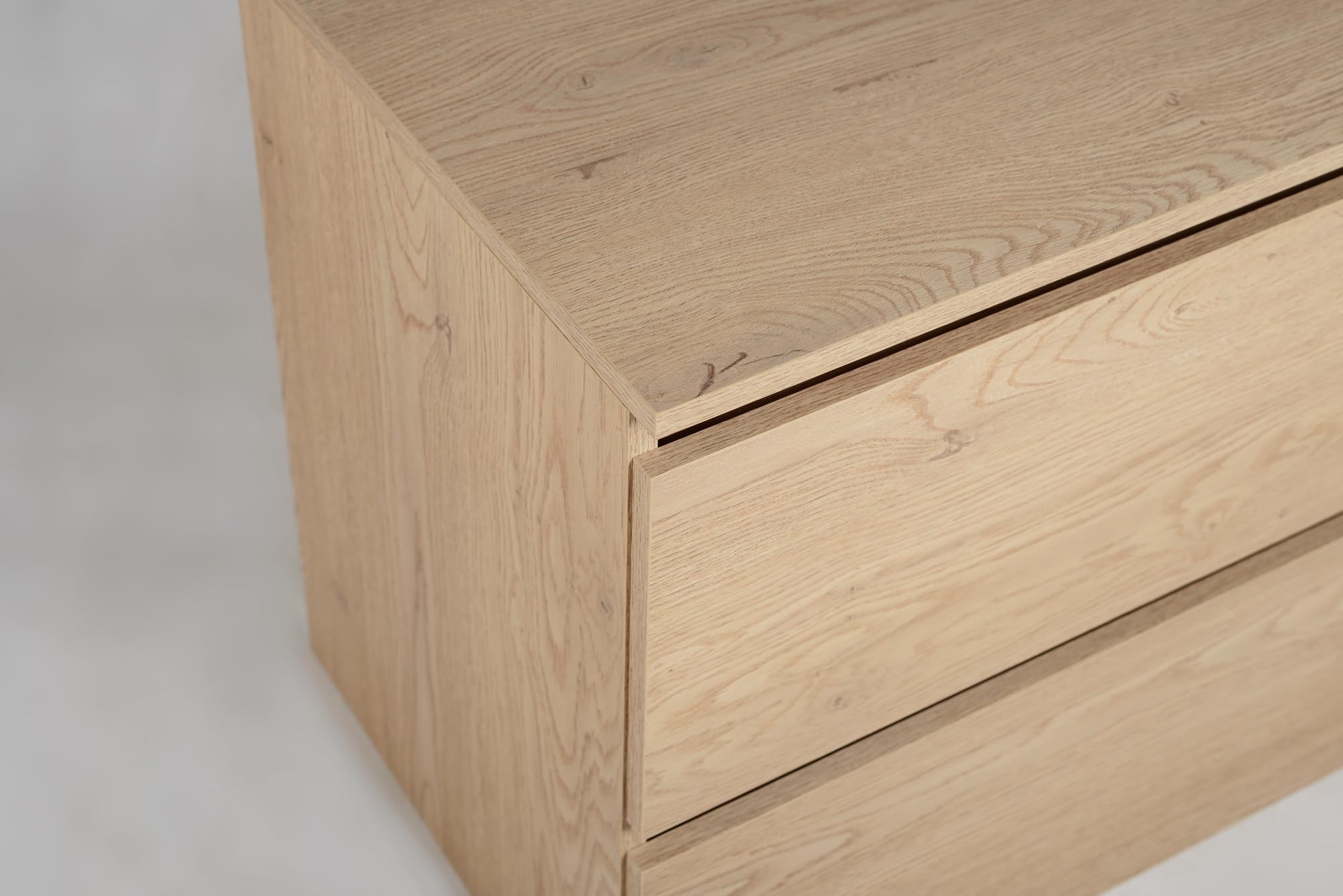 3E 3xE living.com Badezimmerschrank 100 cm (80 + 20) mit oberer Arbeitsplatte, helle Eiche, 100 x 77 x 46 cm