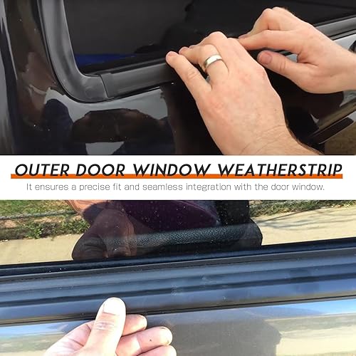 Miniatura 5 de Kit de 5 piezas de cinturón de sellado para ventana de puerta exterior compatible con Toyota 4Runner 2003-2009 Reemplazar 68290-35031 68161-35060