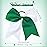 2 Packs Jumbo Cheerleading Bow 8 Inch Large Cheer Hair Bows with Ponytail Holder for Teen Girls Softball Outfit Uniform(White and Green)