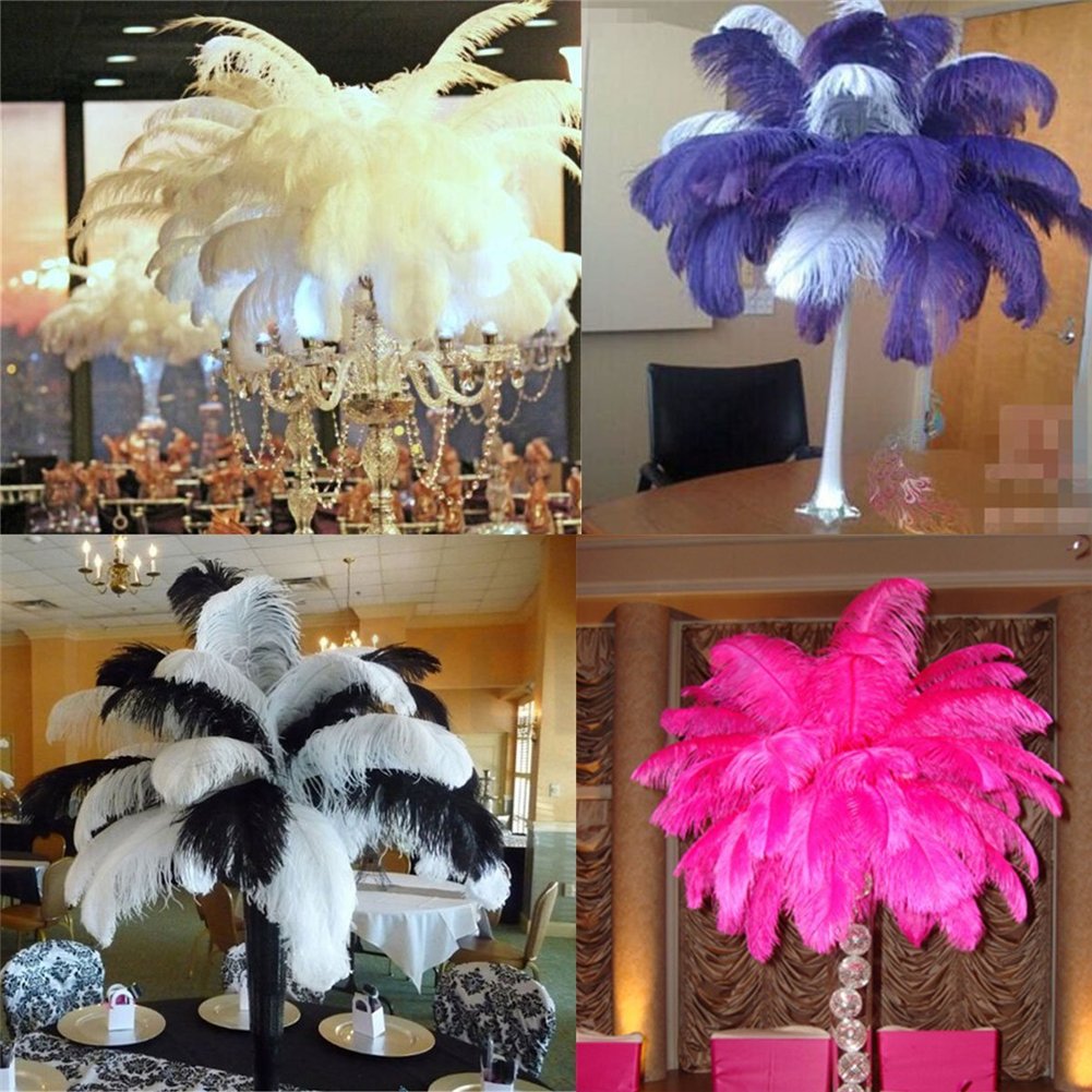 Lot de 10 plumes de corps d'autruche bleu royal blanchies et teintées Lot de 10 plumes de corps d'autruche bleu royal blanchies et teintées