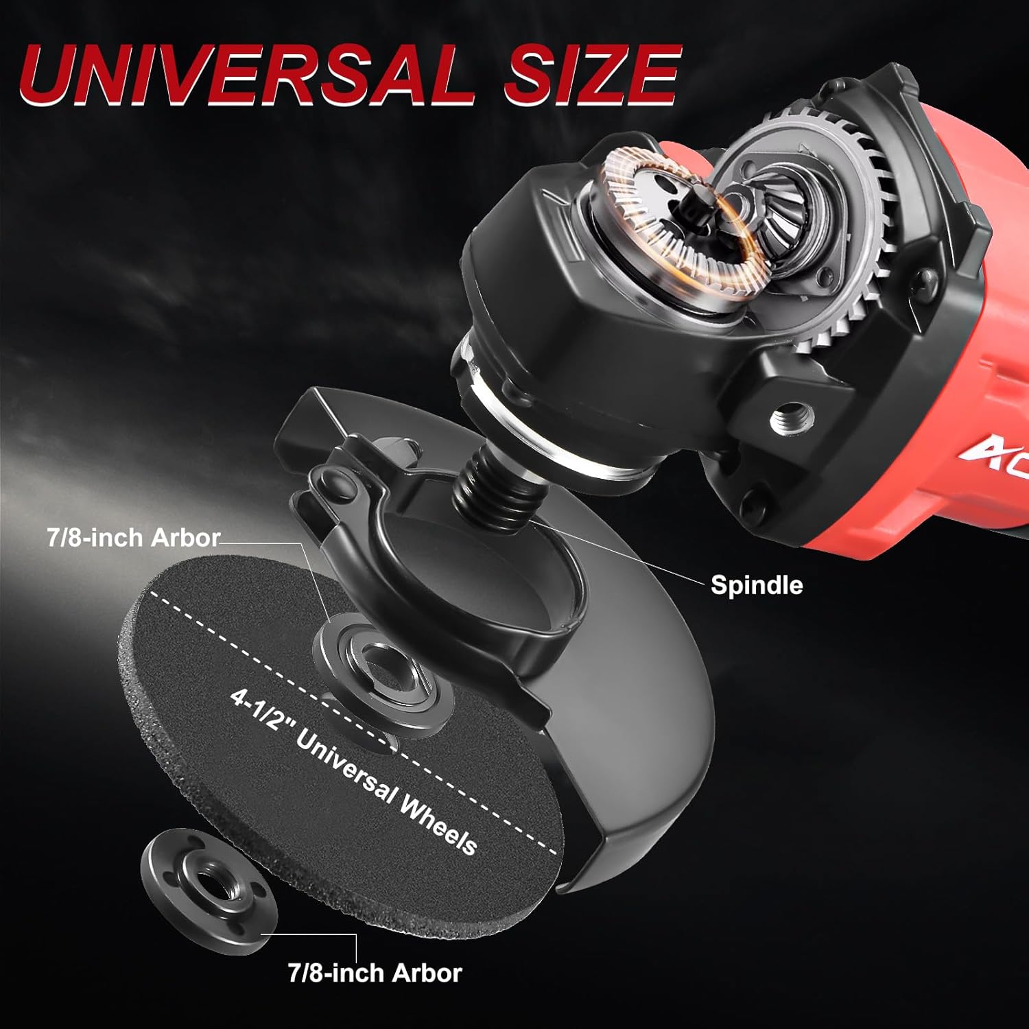 AOBEN 21V Cordless Angle Grinder Tool, 4-1/2 Inch Power Brushless Cut Off Grinder, Paddle Switch, with 2x4.0Ah Battery & Charger, Electric Handheld Grinder for Metal Cutting, Grinding, Polishing