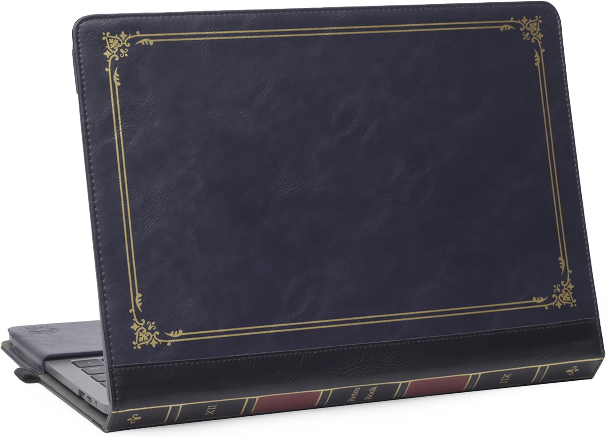 TYTX Leather Case Compatible with New MacBook Pro 13 inch 2022-2016 Release M2 M1A2338 A2289 A2251 A2159 A1989 A1706 A1708 with/Without Touch Bar Laptop Case Protective Folio Book Cover, Blue