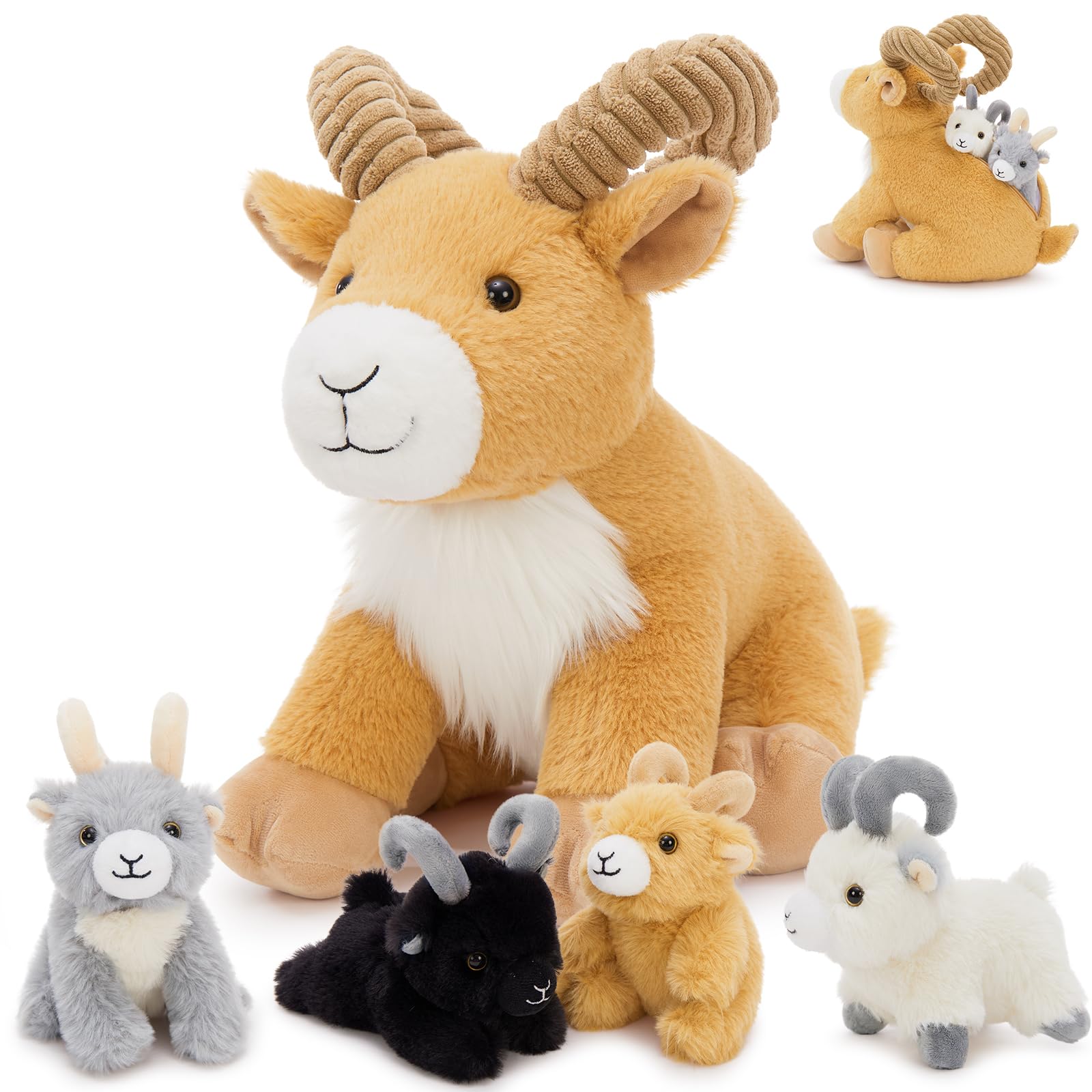 MorisMos 4Pcs Big Spider Teddy Soft Toy, 40cm Big Spider with 3 Cuddly Baby Inside, Large Fluffly Realistic Kawaii Plush Gift for Kids Birthday — view 25