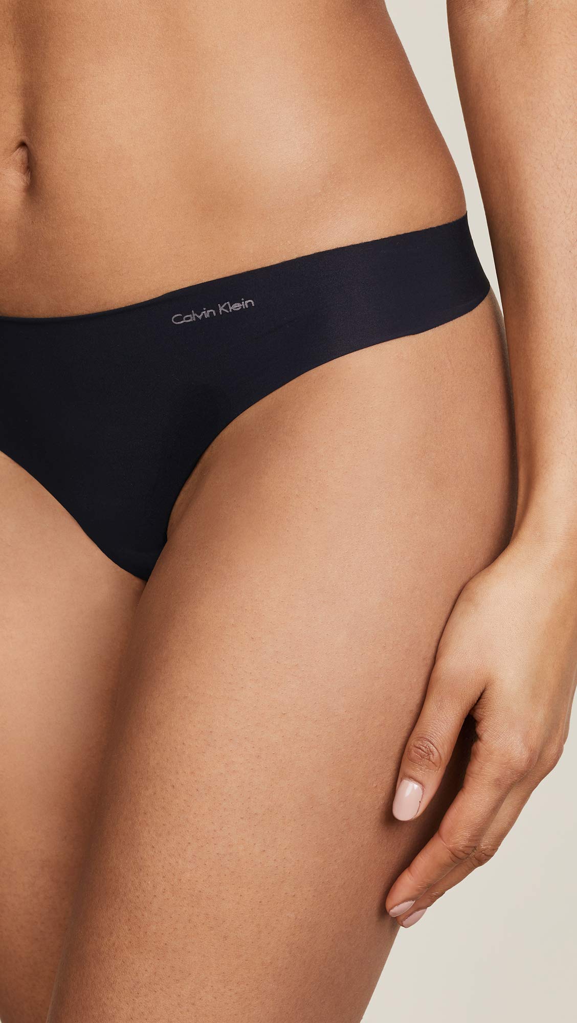 Calvin Klein String Femme, Culotte en Coton Stretch avec élastique et Logo Visibles, Article de sous-vêtement D1617A