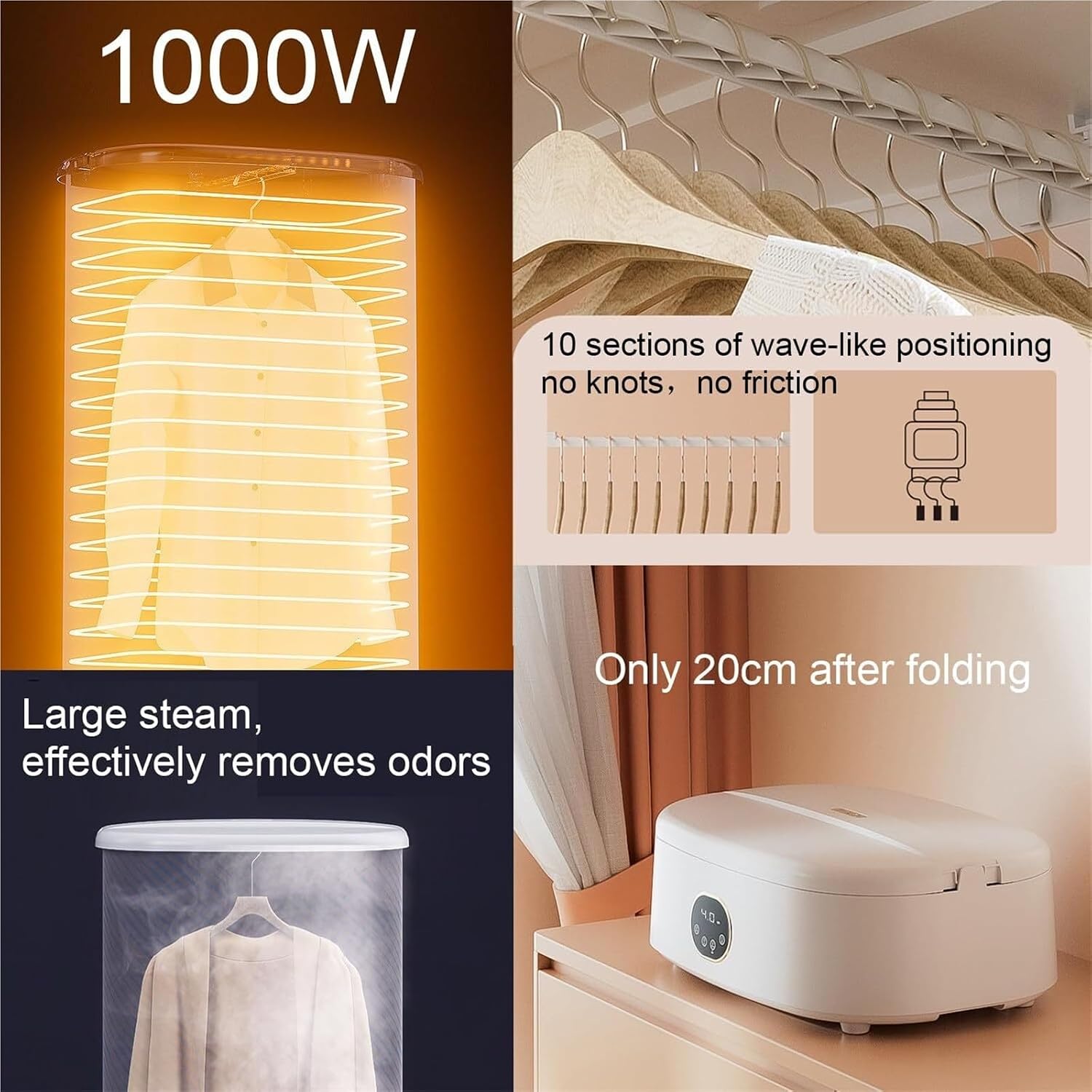 Steam Drying Smart Machine Electric Clothes Dryer, Automatic Ironing Machine,Clothes Folding Wrinkle Removal