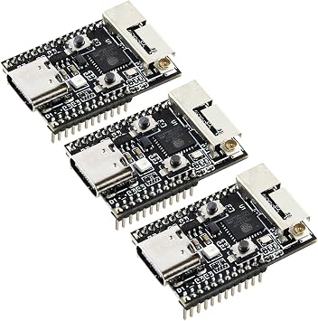 3PCS ESP32-C6 Mini Development Board, 4MB Flash, Single-Core RISC-V, Type-C Port & 28Pins, ESP32 C6 Devkit for Arduino