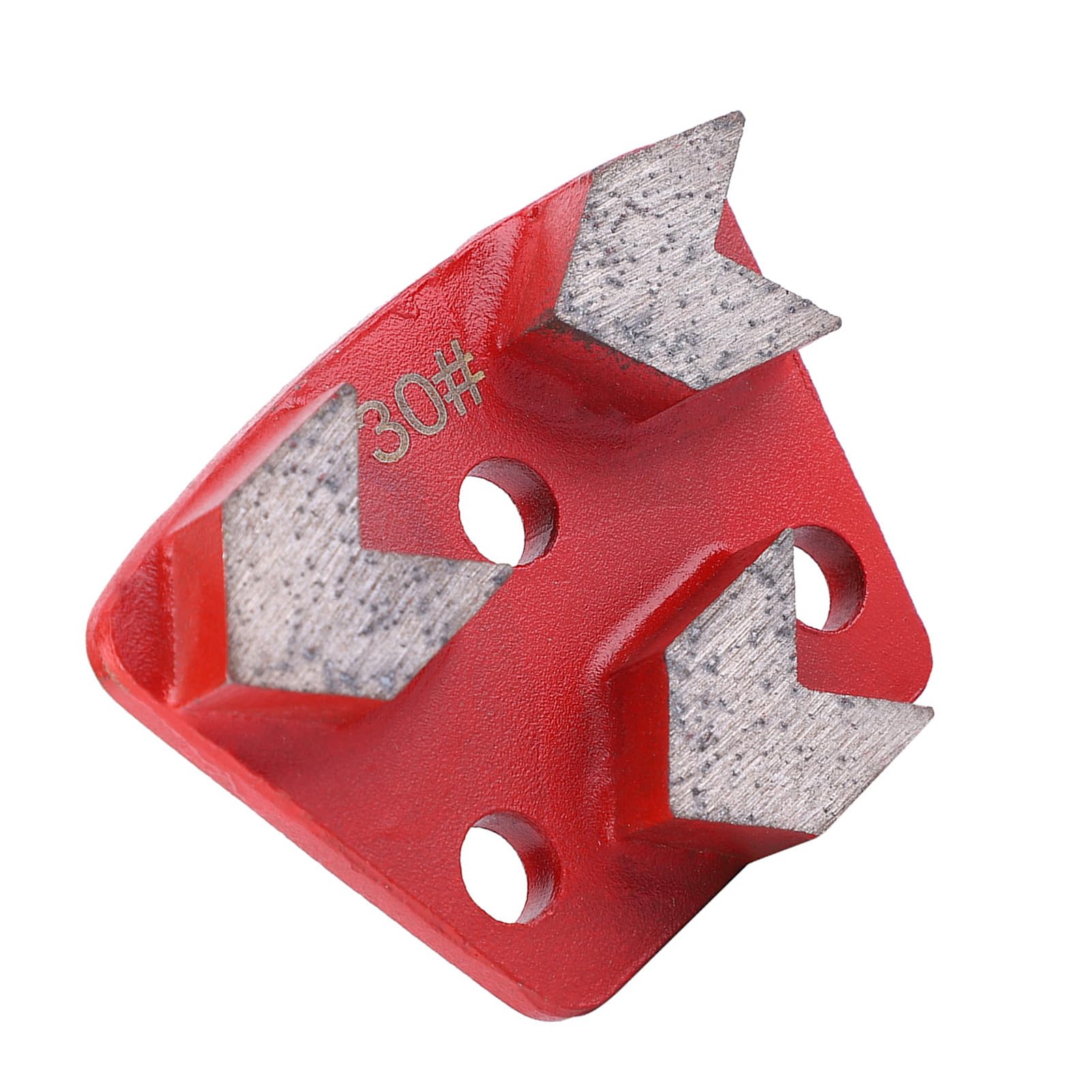12PCS Disco de almohadilla de pulido de piso trapezoidal Rascador de metal de grano 30 Herramientas de pulido rápido efectivas for nivelación de pintura de cemento de hormigón Diente en forma de abani