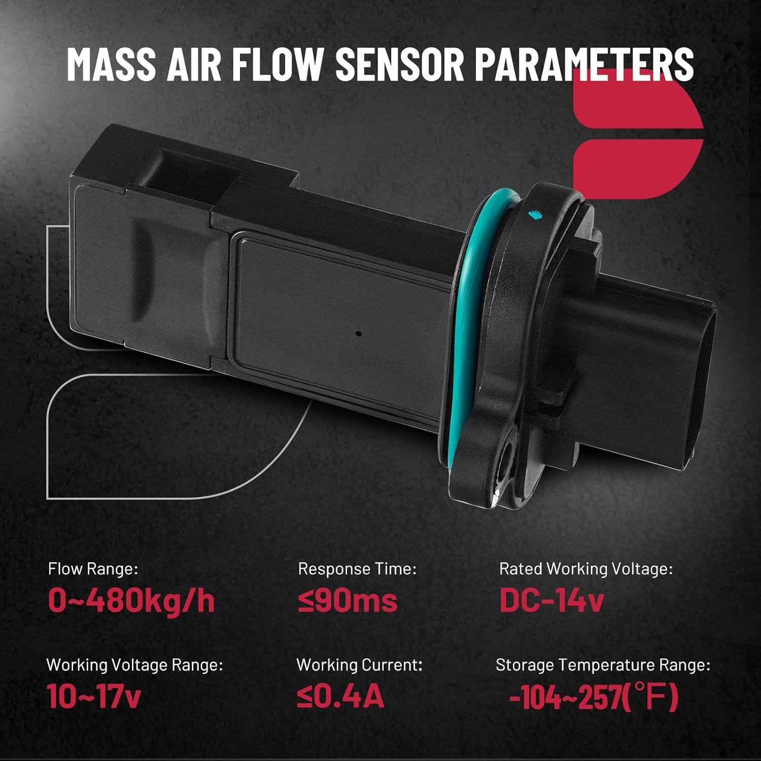 BDFHYK Mass Air Flow Sensor Meter MAF Sensor 245-1314 MAS0321 12671624 Compatible with Buick Encore 13-17 Caprice 13-14 Trax 15-17 Verano Sonic Cruze 12-17