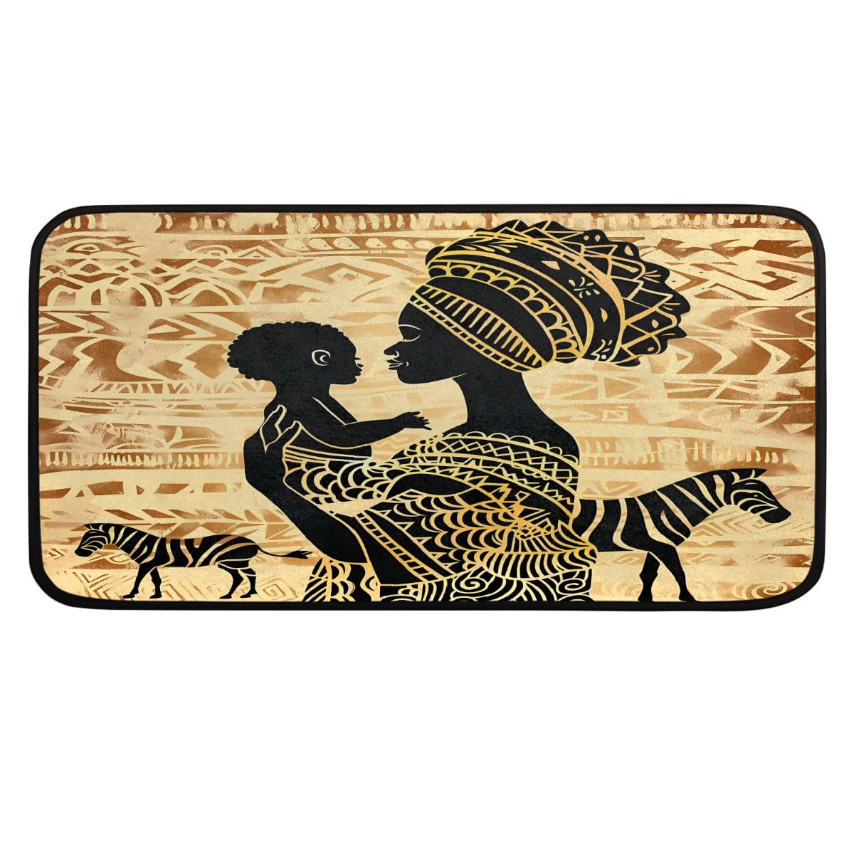 Tapis de cuisine zèbre lavable tapis de sol antidérapant anti-fatigue