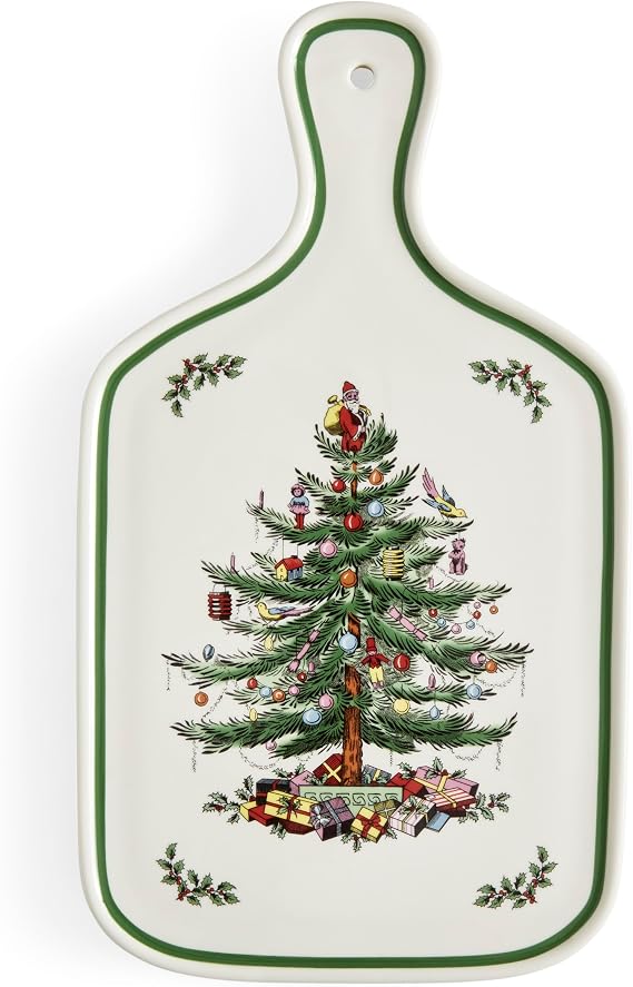 Spode Christmas Tree 13.5 Inch Serving Board, White