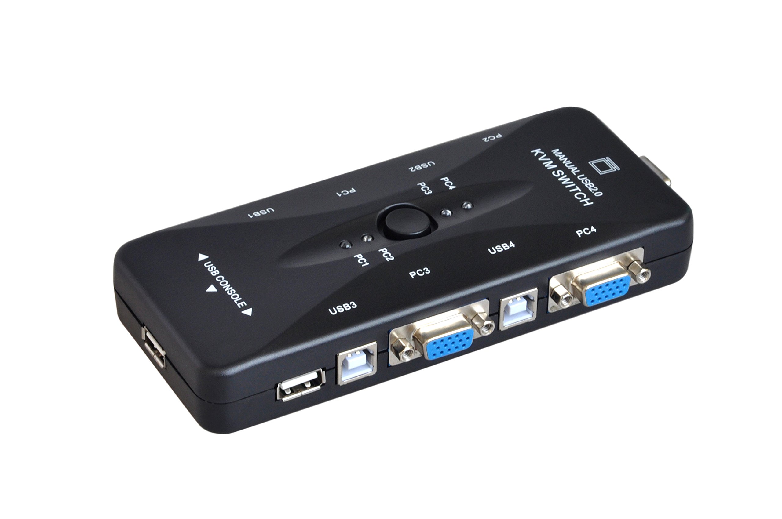 LipiWorld® 4-Port KVM Switch USB 2.0 for Computer Sharing Video Mouse Keyboard Monitor-4 port Kvm switch (B0784X481M) Amazon Price History, Amazon Price Tracker