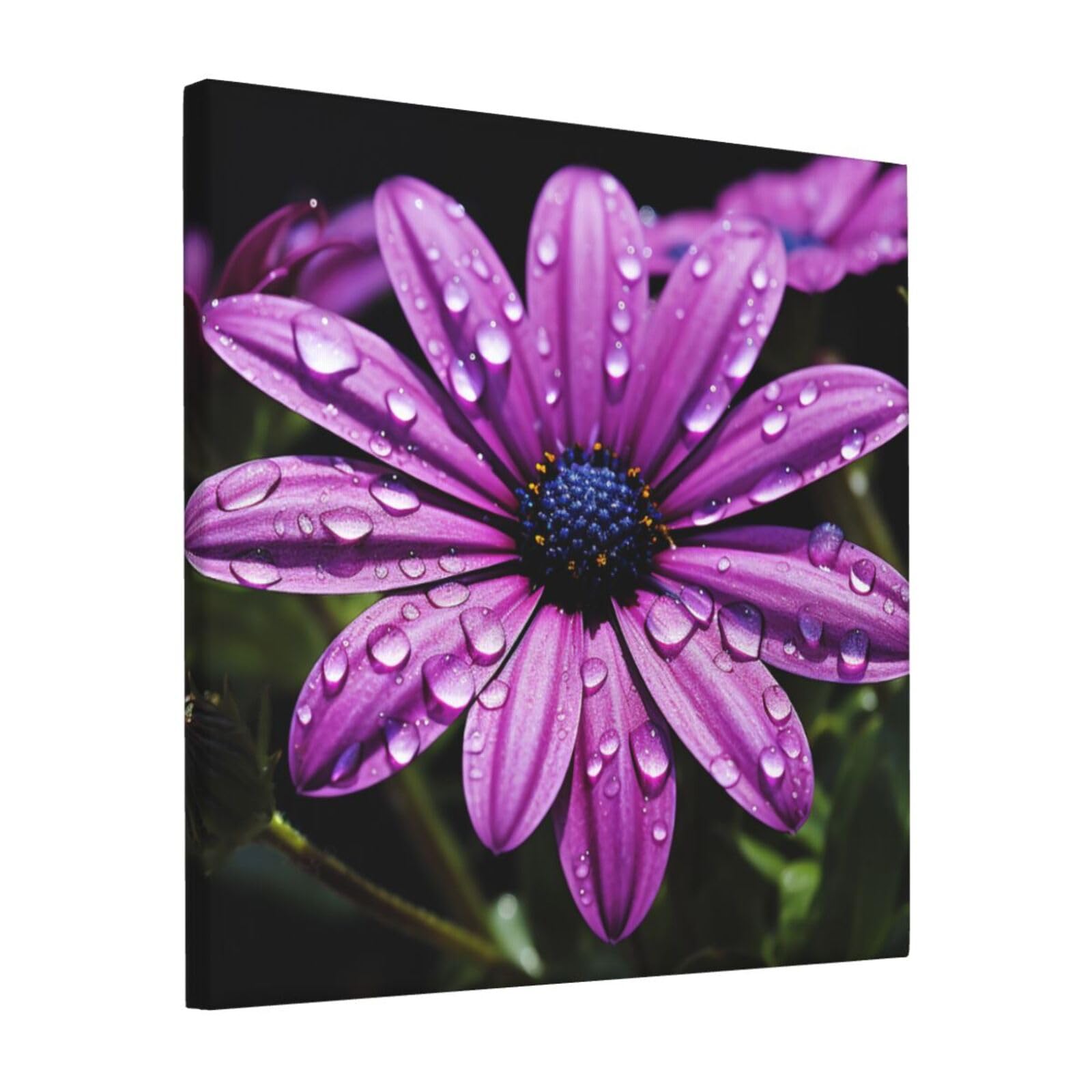 FodPand Purple Daisy Canvas Wall Art for Living Room Wall Decor 12"x12" Modern Artwork Painting Pictures Hanging Canvas Prints Aesthetic Wall Art for Bedroom Bathroom Office Wallart Decor