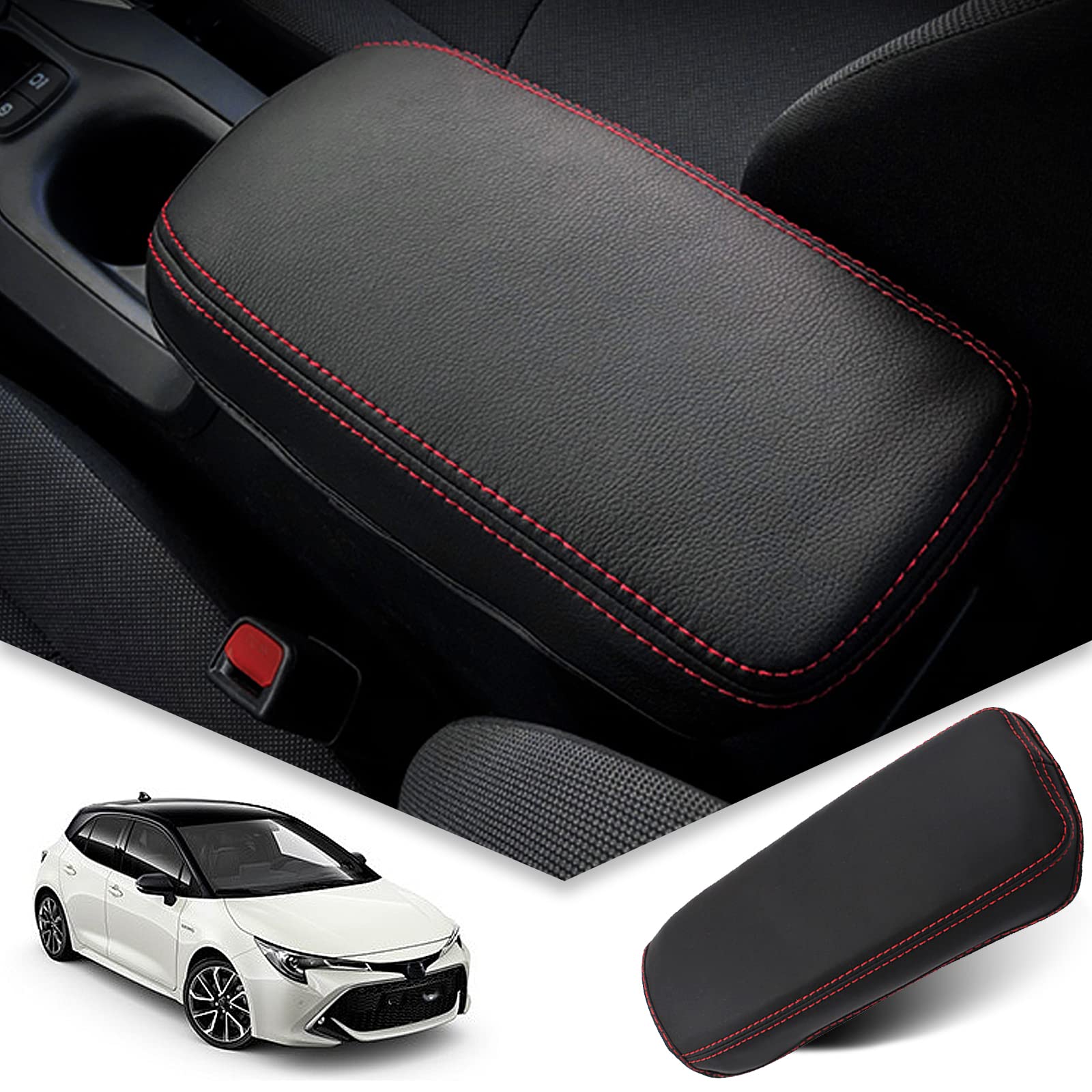 BIBIBO Ochraniacz podłokietnika samochodowego pasuje do Toyota Corolla E210 Hatchback 2019-2023, Auto Podłokietnik Protector Akcesoria do wnętrz pojazdu