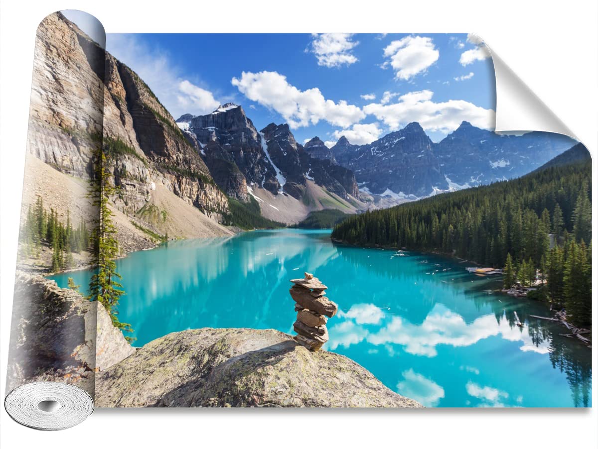 Papier peint Lac de Moraine Tulup 250x104cm décor mural grand format