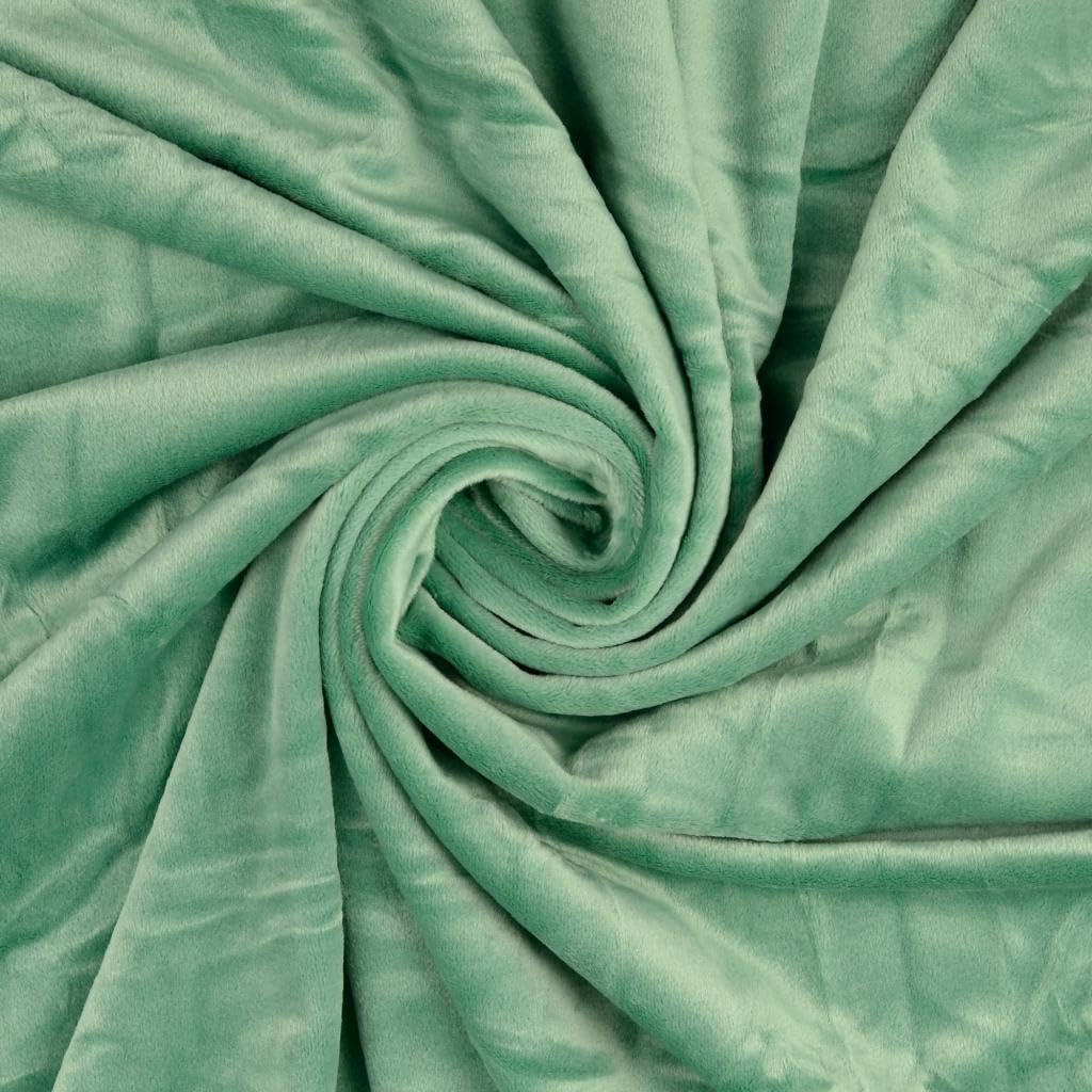 Crs Fur Fabrics Green Squish Cuddle Fleece Velour Fabric Material Light Sample