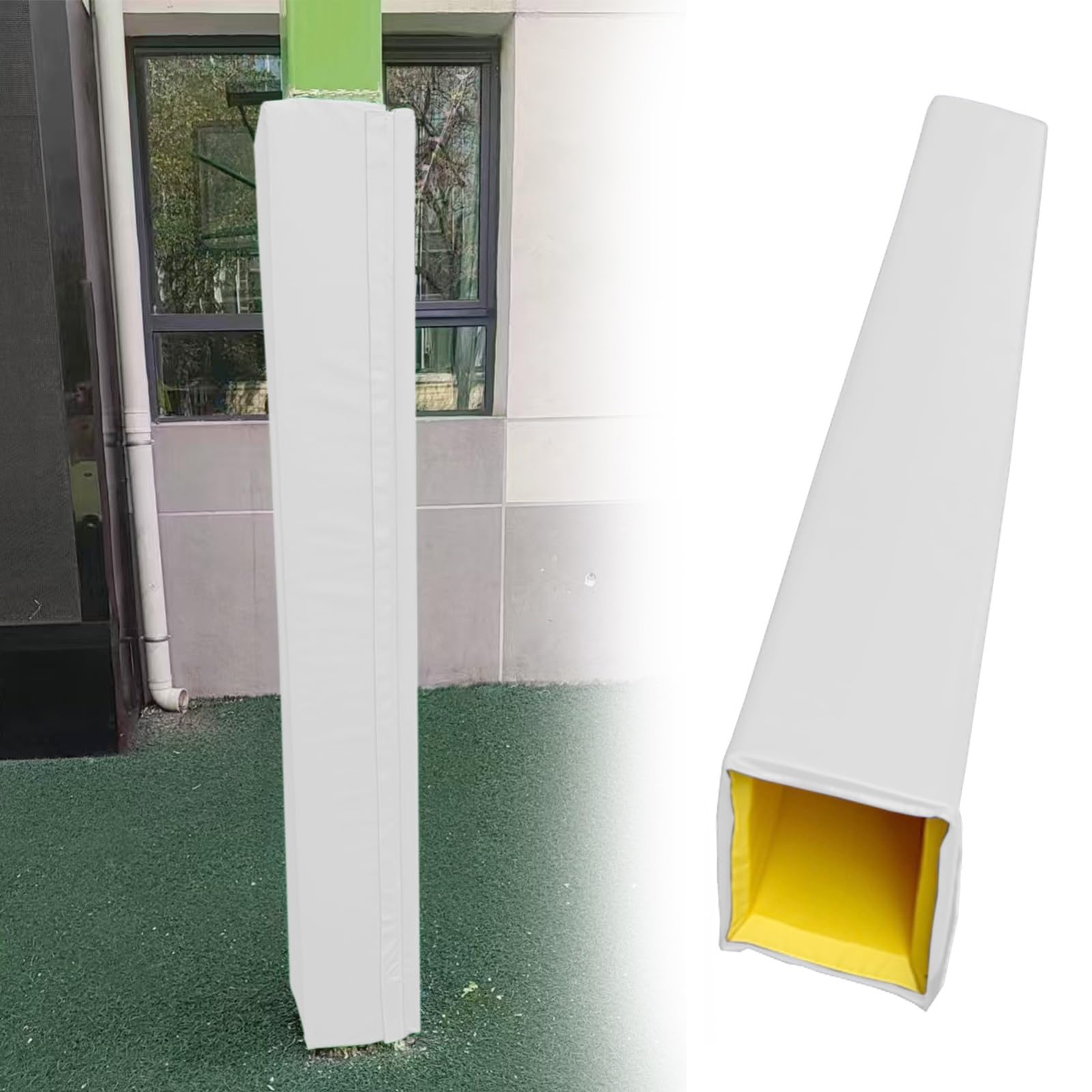 Generico Imbottitura Protettiva in Schiuma Resistente per Pali Rotondi da Basket, Imbottitura Avvolgente per Pali Quadrati, Protezione in Schiuma per Pali da Basket da 4 a 12 Pollici, Imbottitura Ess