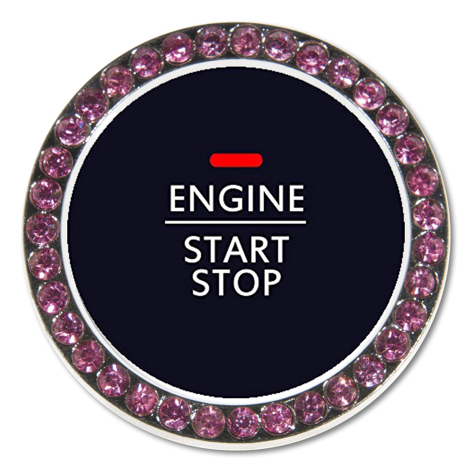 BLVD-LPF Light Pink Crystal Rhinestone License Plate Frame - Pack Of 2, Rust-Free ABS Chrome - View #4