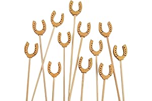 BambooMN Lucky Horseshoe Cupcake Toppers