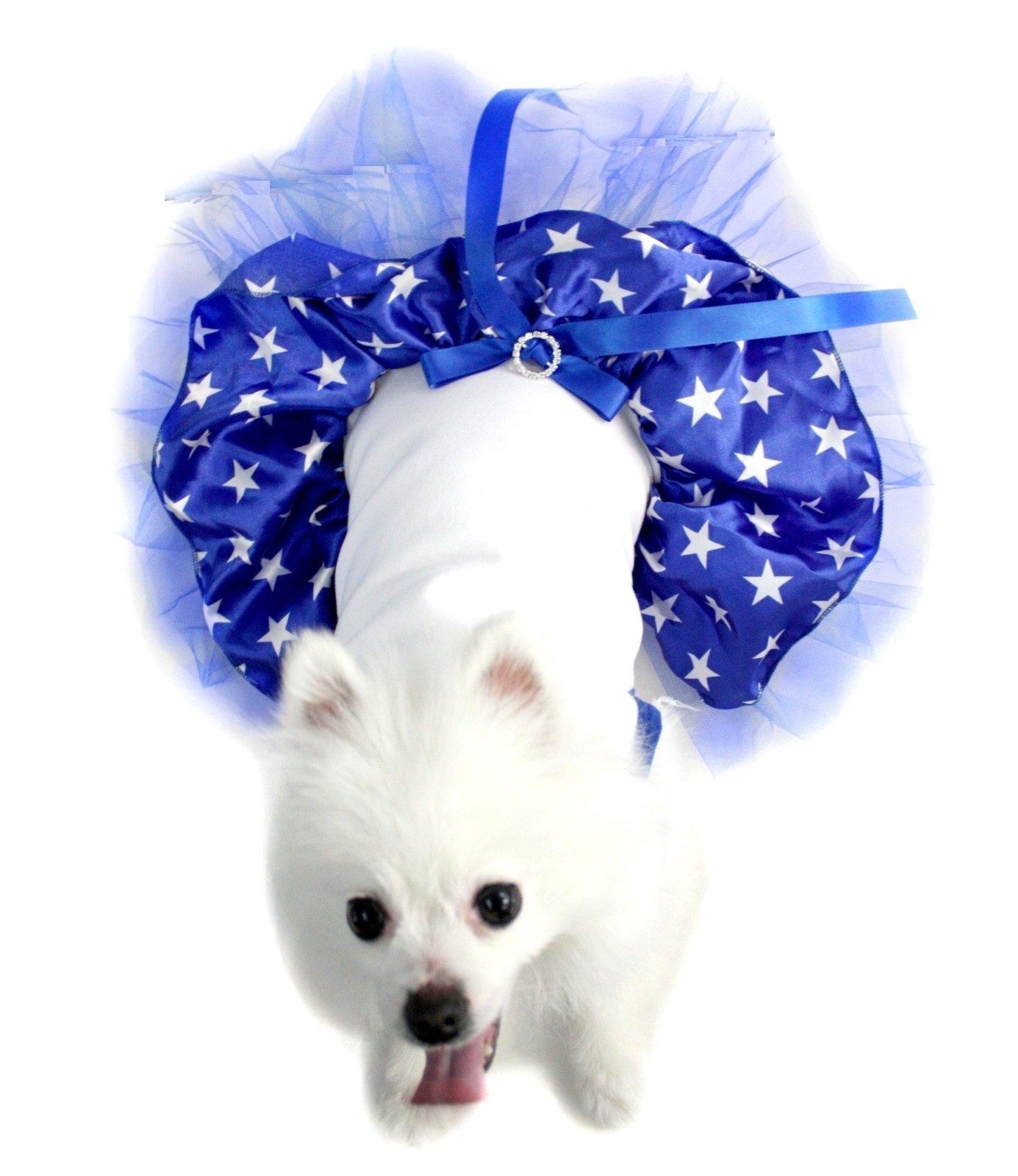 Robe américaine pour chiot XXL au motif étoiles bleues uniques