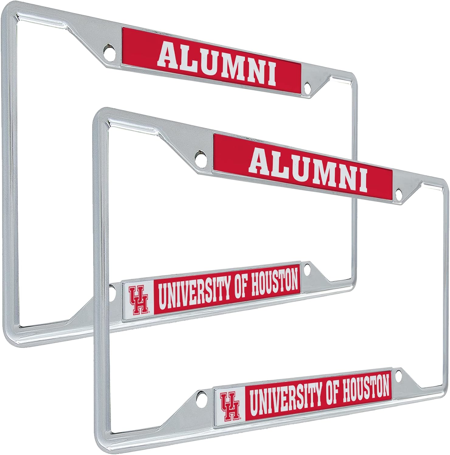 Desert Cactus University of Houston Car Accessories Metal License Plate Frame for Front or Rear of Car (Alumni 2 Pack)